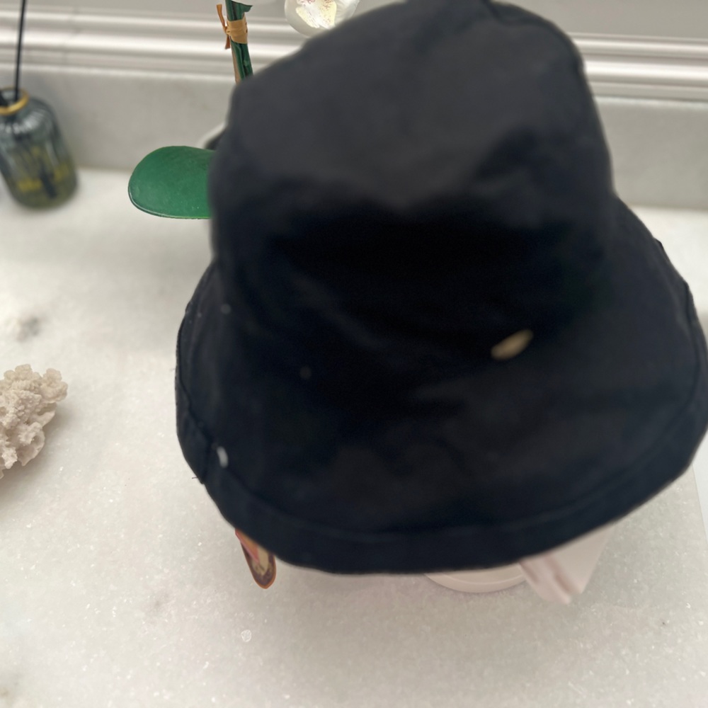 Bucket Hat with built in UPF 50+ Sun protection in Black cotton by Scala